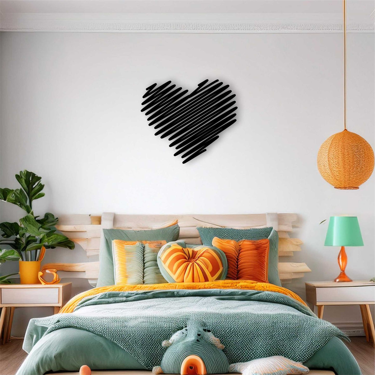 Squiggle Heart Wall Art