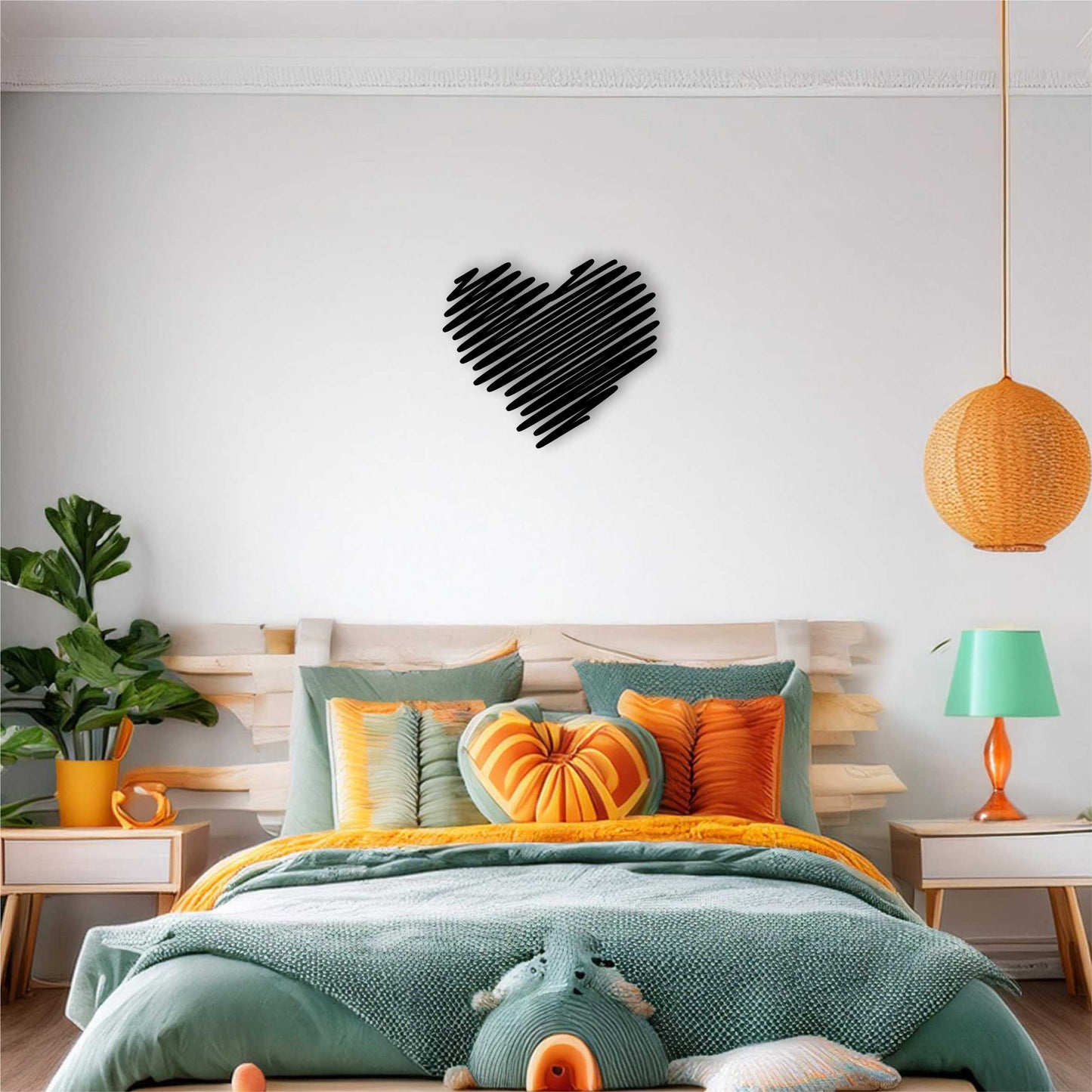 Squiggle Heart Wall Art