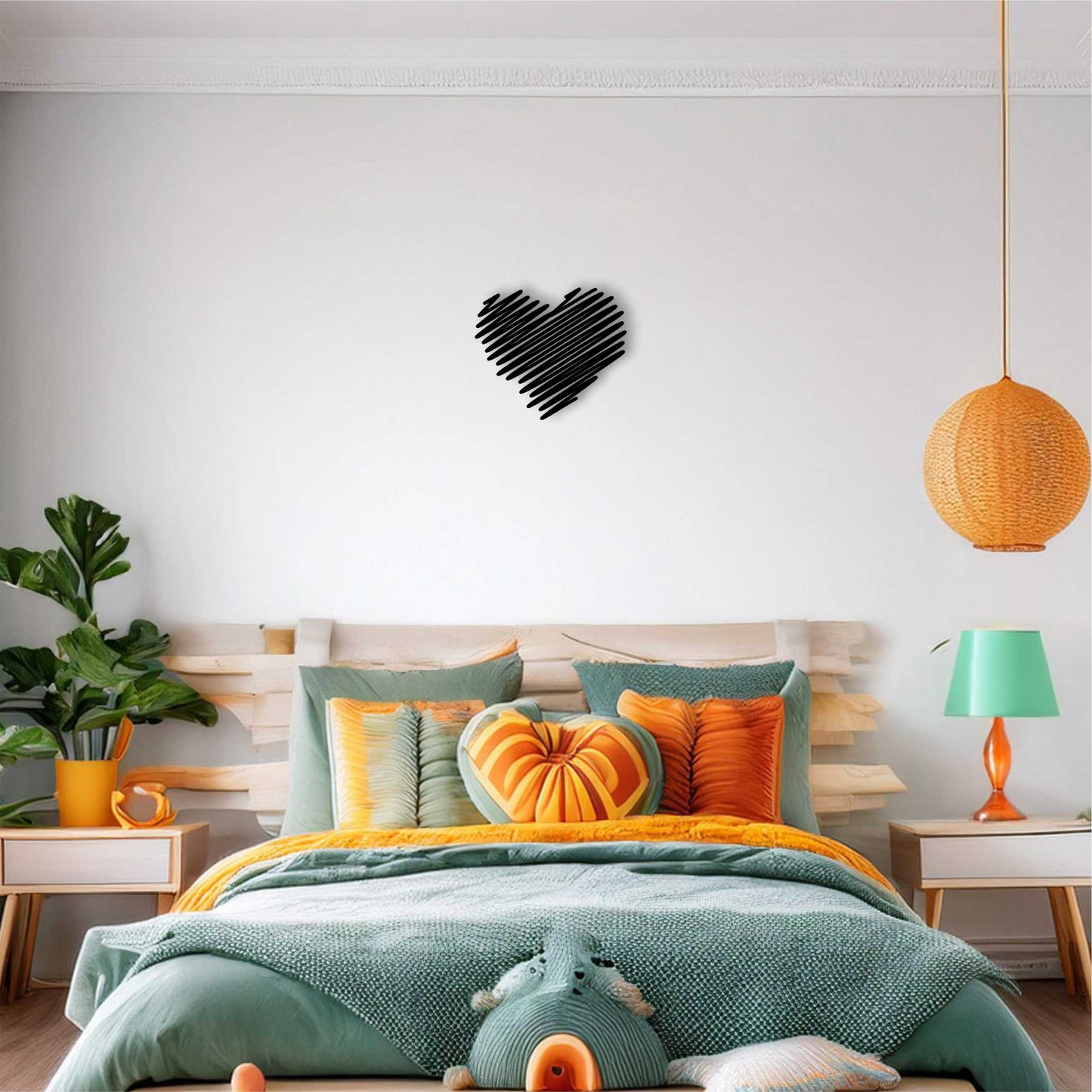 Squiggle Heart Wall Art