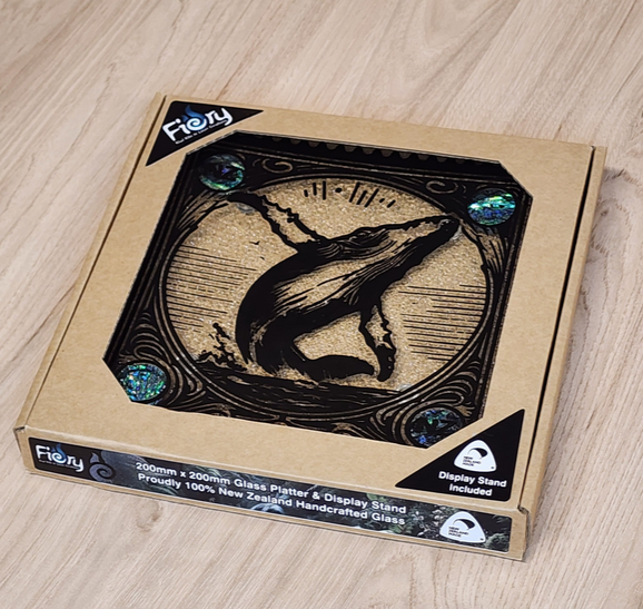 Stamp Range - Whale w/Paua Medium Square 200x200mm