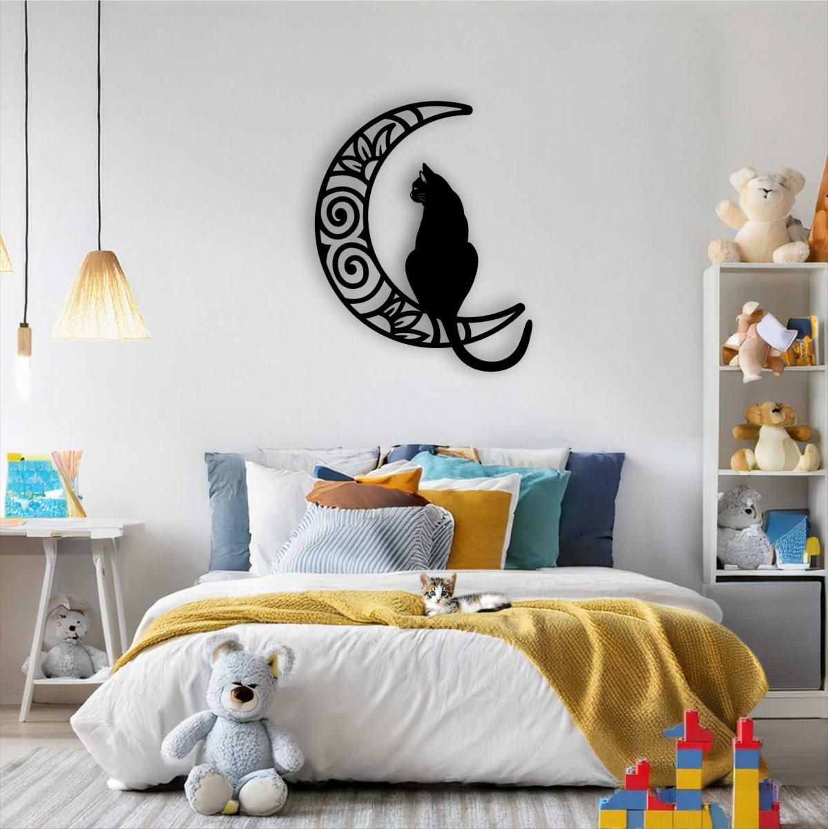 Moon Cat Wall Art - Fiery Creations Ltd